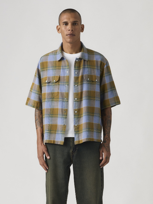 Camasa Cu Maneca Scurta Multicolor Relaxed Barbati [3]