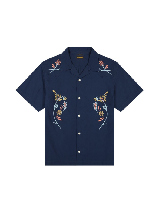 Camasa Cu Maneca Scurta Navy Relaxed Barbati [6]