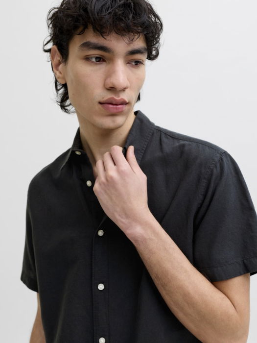 Camasa Cu Maneca Scurta Neagra  Regular Barbati [2]