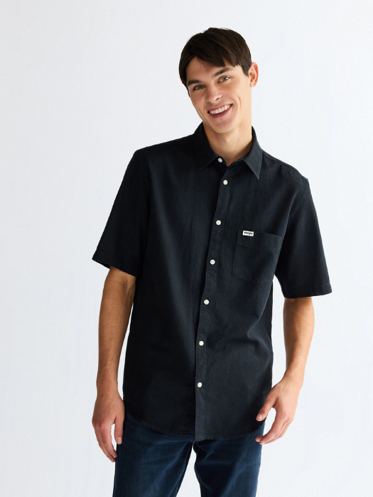 Camasa Cu Maneca Scurta Neagra Regular Barbati [4]