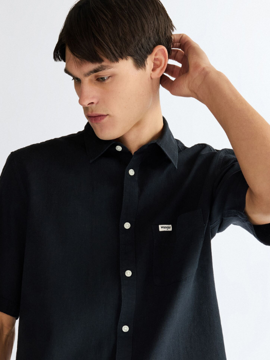 Camasa Cu Maneca Scurta Neagra Regular Barbati [2]