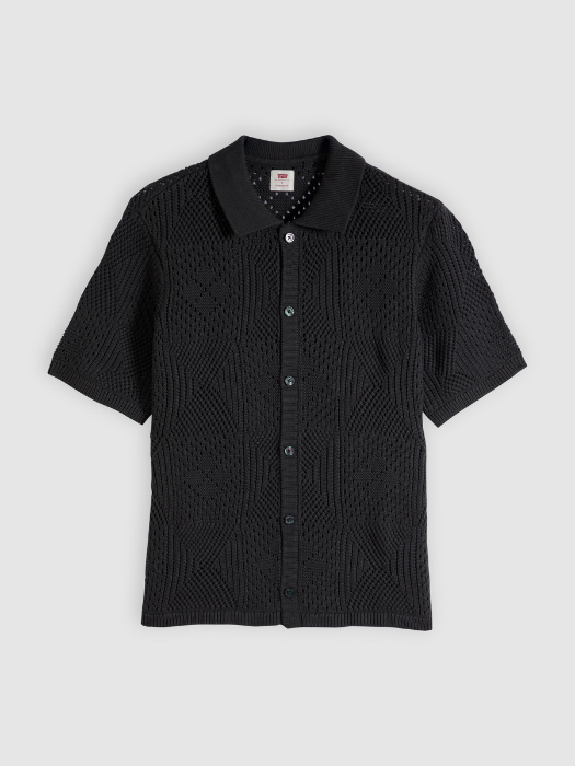 Camasa Cu Maneca Scurta Neagra Relaxed Barbati [5]