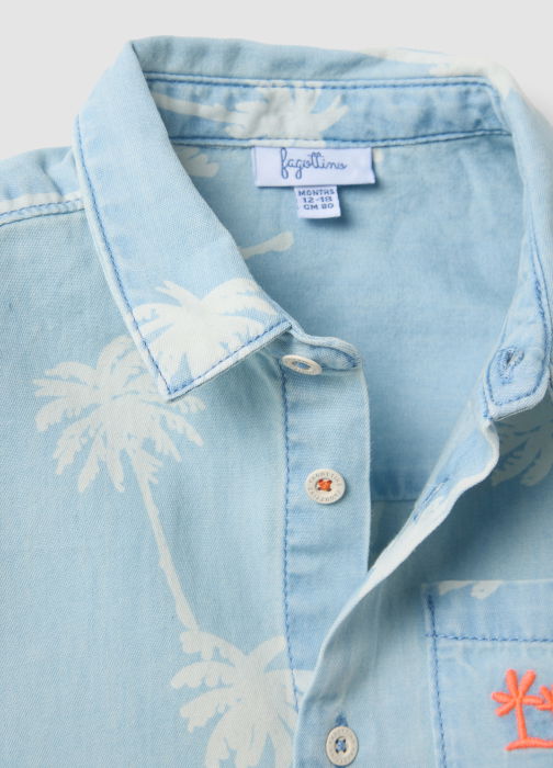 Рубашка С Длинным Рукавом Для Мальчиков Light Blue 9-36 Месяцев [4]