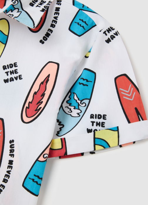 Рубашка С Коротким Рукавом Для Мальчиков Многоцветная 3-10 Лет [4]