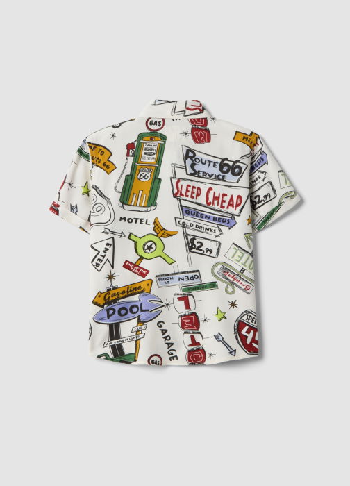 Camasa Maneca Scurta Multicolour Baieti 3-10 Ani [2]