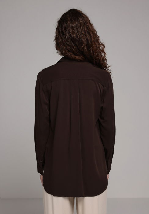 Женская Рубашка Коричневая [2]