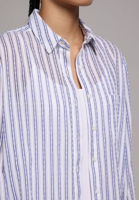 Женская Рубашка Синяя  [4]