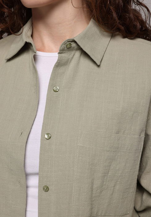 Женская Рубашка Хаки  [4]