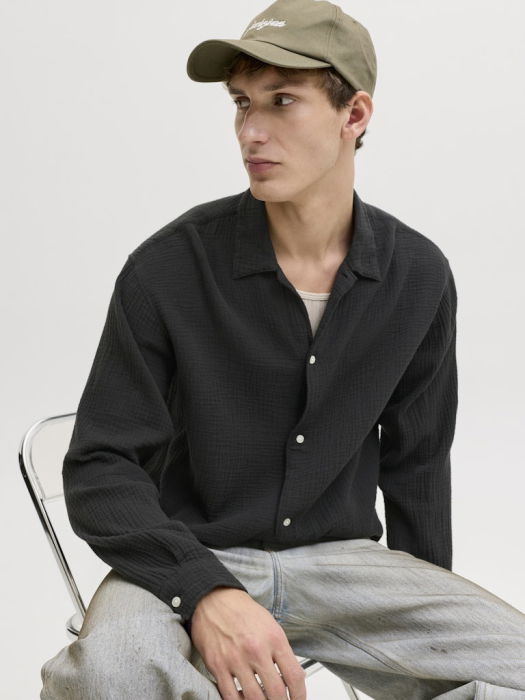 Мужская Рубашка Чёрная [4]