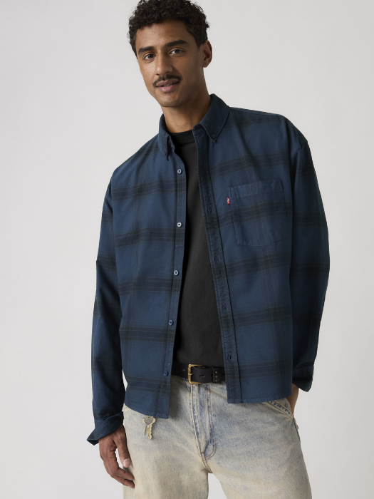 Camasa Neagra/Blue Relaxed Barbati [3]