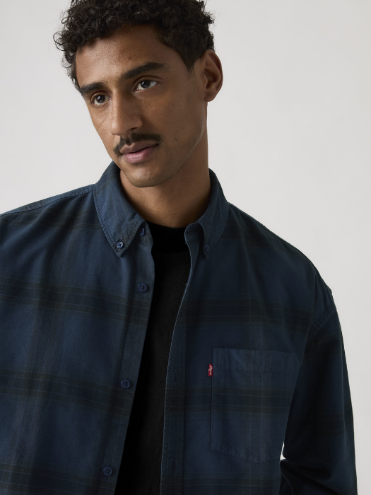 Camasa Neagra/Blue Relaxed Barbati [2]