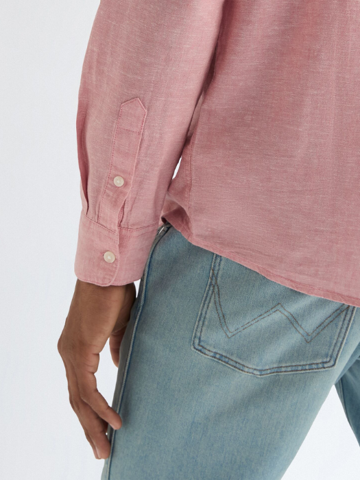 Мужская Рубашка Розовая Regular [5]