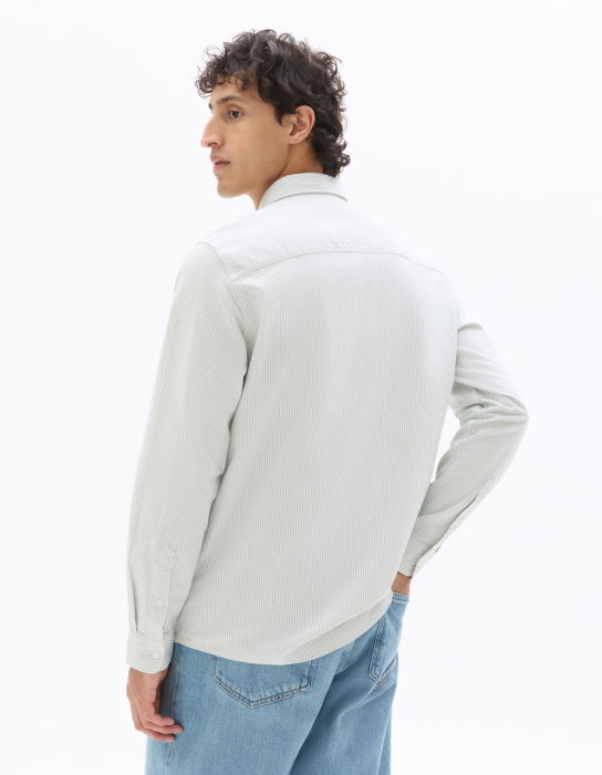 Мужская Рубашка Зеленая Regular [3]