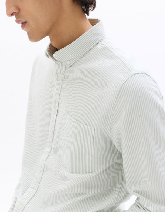 Мужская Рубашка Зеленая Regular [4]