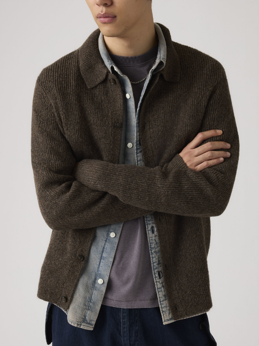 Cardigan Negru Regular Barbati [2]