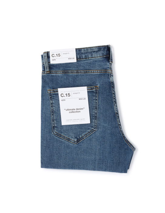 Celio Blugi Albastri Bottom Straight Barbati [7]