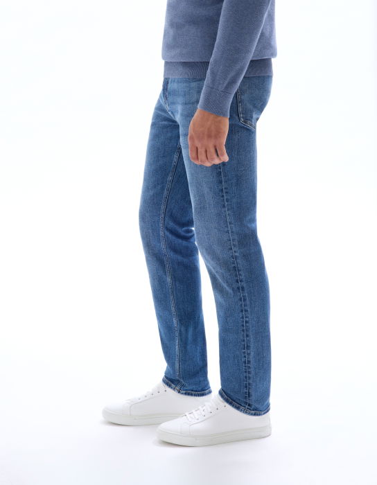Celio Blugi Albastri Bottom Straight Barbati [4]
