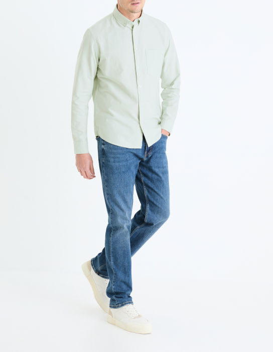 Celio Blugi Albastri C15 Straight Barbati [3]