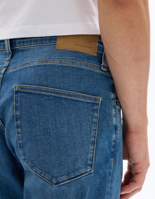 Celio Blugi Albastri Bottom Straight Barbati [5]