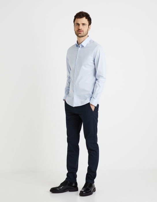 Celio Мужская Рубашка Светло-Синяя Slim [1]