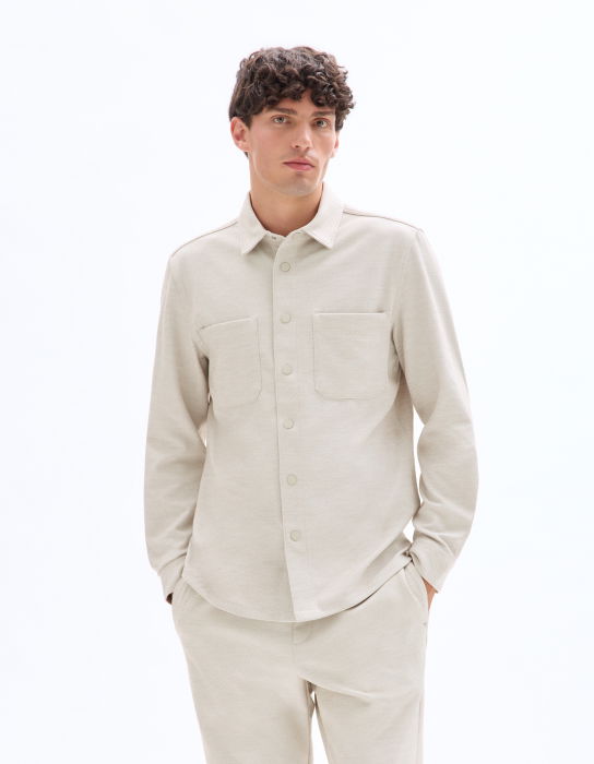 Celio Мужская Рубашка Бежевая  [2]