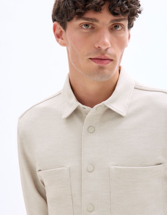 Celio Мужская Рубашка Бежевая  [4]