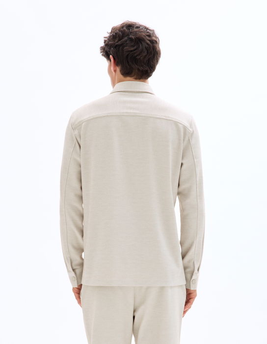 Celio Мужская Рубашка Бежевая  [3]