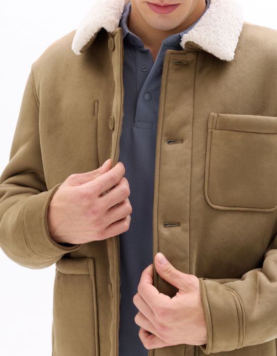 Celio Мужская Куртка Серо-Коричневый  [4]