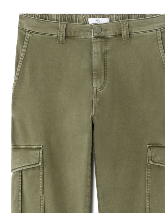 Celio Мужские Брюки Хаки Straight [2]