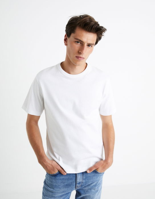 Celio Tricou Alb Boxy Barbati [3]