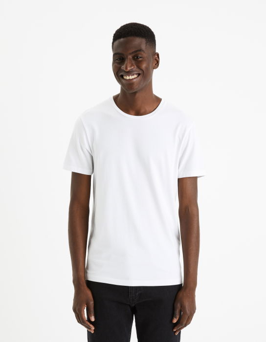 Celio Tricou Alb Slim Barbati [1]
