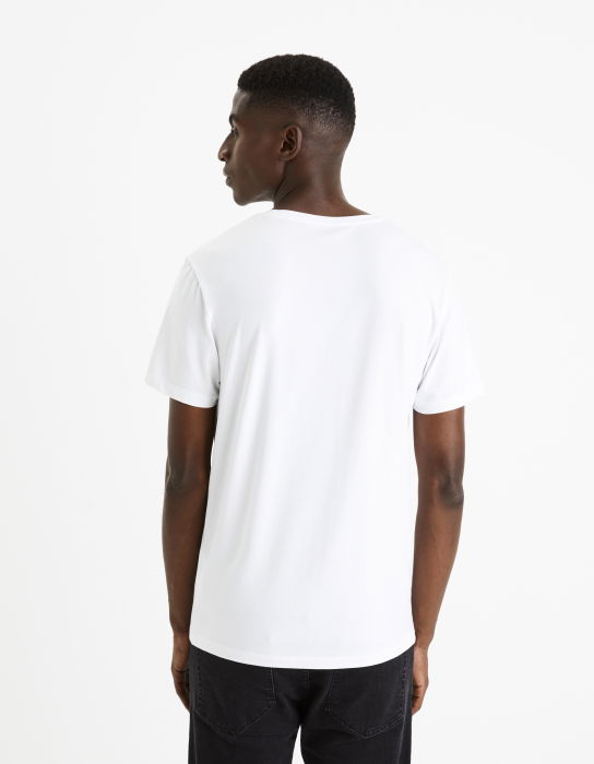 Celio Tricou Alb Slim Barbati [2]