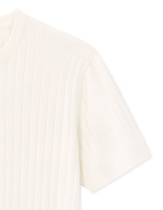 Celio Мужская Футболка Кремовая  [7]