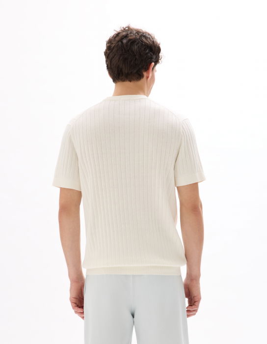 Celio Мужская Футболка Кремовая  [4]