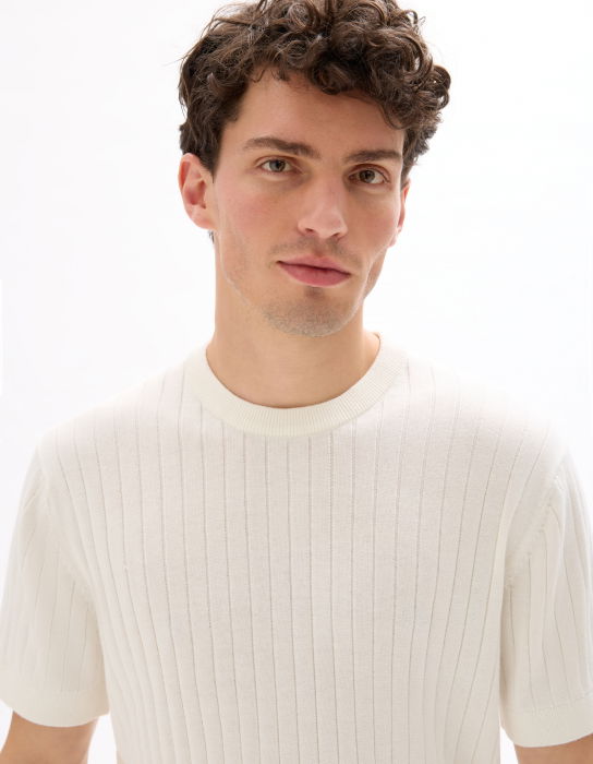 Celio Мужская Футболка Кремовая  [5]