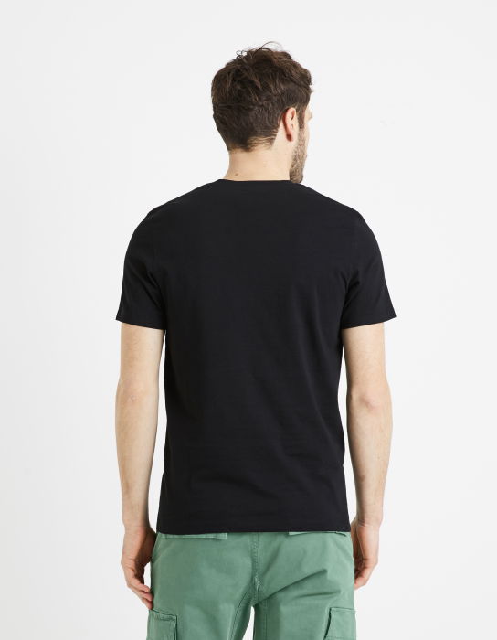 Celio Tricou Negru Straight Barbati [2]
