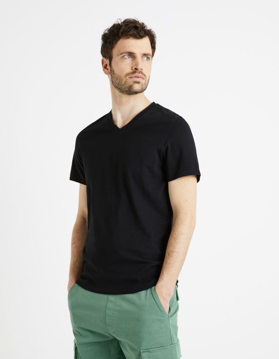 Celio Tricou Negru Straight Barbati [3]