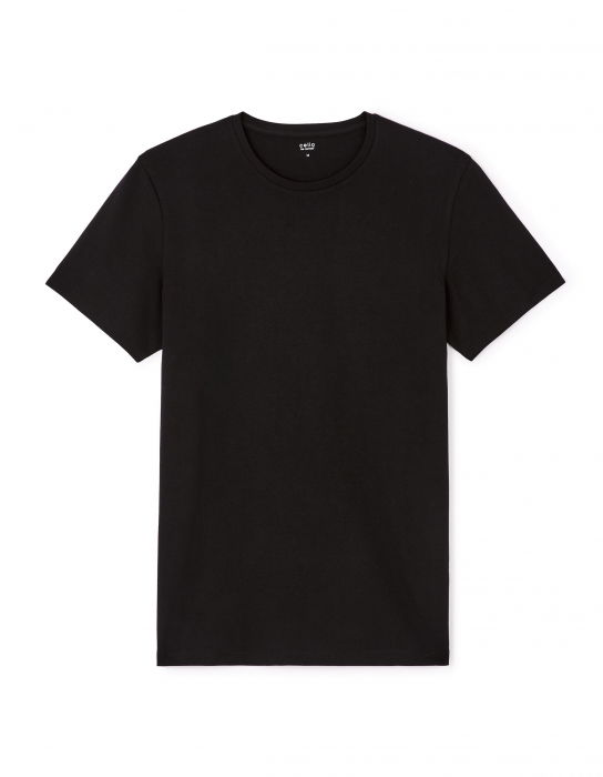 Celio Tricou Negru Slim Barbati [4]