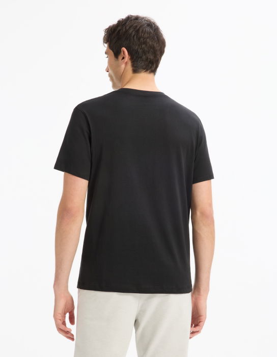 Celio Tricou Negru Straight Barbati [4]