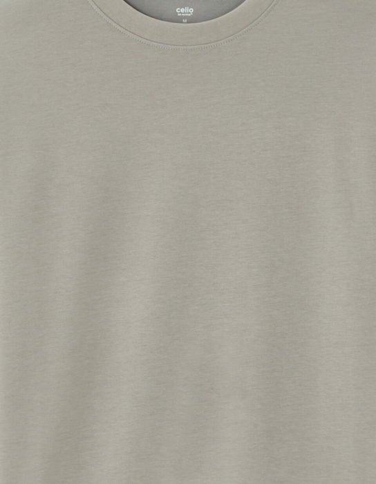 Celio Мужская Футболка Светло-Серая Oversize [4]