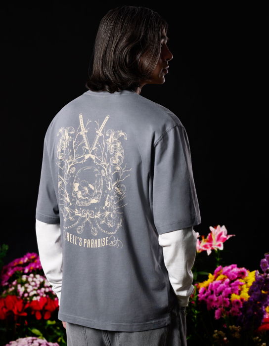 Celio Мужская Футболка Тёмная Серая Oversize [6]