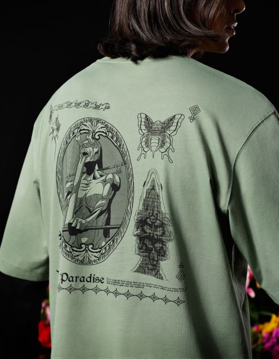 Celio Мужская Футболка Зелёная Oversize [6]