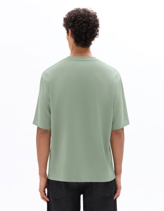 Celio Мужская Футболка Оливково-Зеленый Oversize [3]