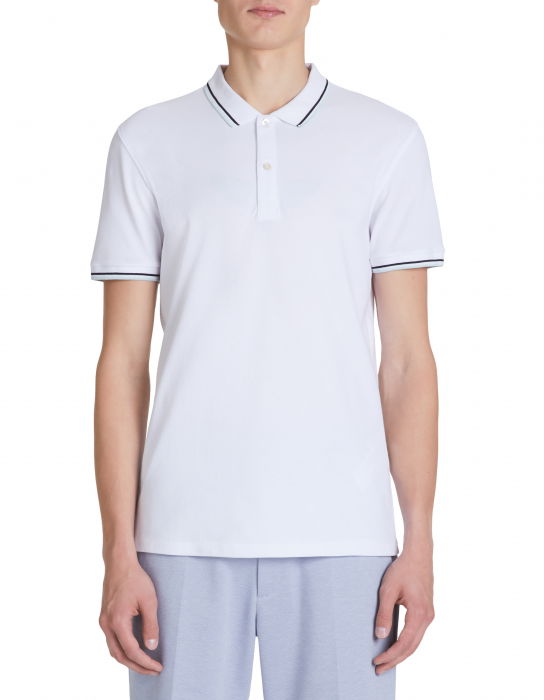 Celio Tricou Polo Alb Slim Barbati [3]