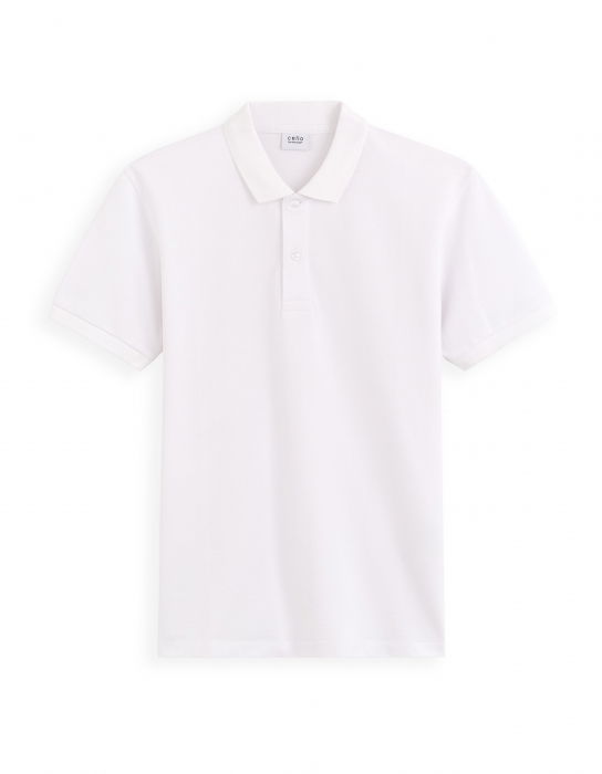 Celio Tricou Polo Alb Straight Barbati [4]