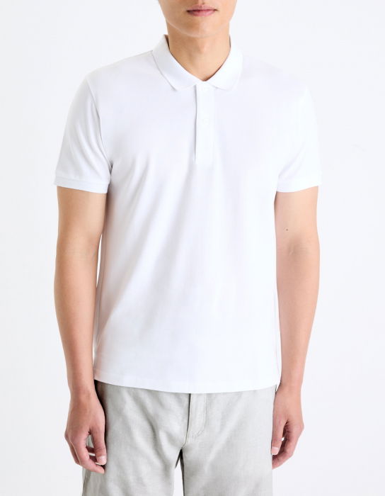 Celio Tricou Polo Alb Straight Barbati [3]