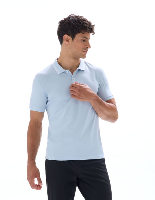 Celio Мужская Футболка-Поло Светло-Синяя  [2]