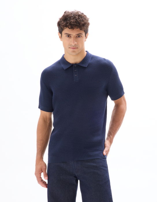 Celio Tricou Polo Indigo  Barbati [2]