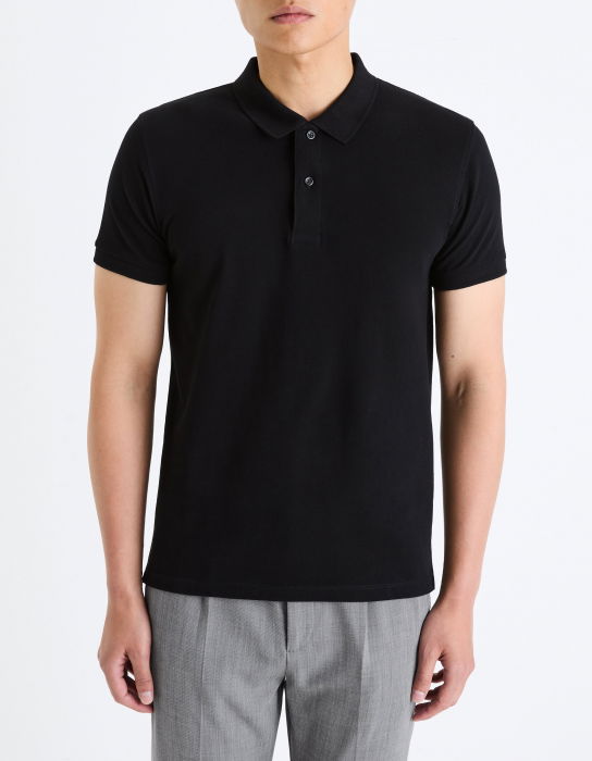 Celio Tricou Polo Negru Straight Barbati [3]