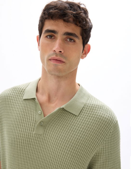 Celio Tricou Polo Verde Masliniu  Barbati [4]